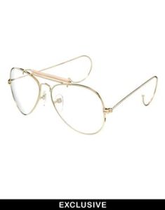 ASOS Gold Aviator Style Glasses